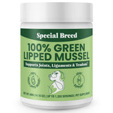 Special Breed polvo mejillón verde 400 g: presentación para perros y gatos, fácil de usar.