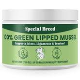 Polvo de mejillón verde NZ de Special Breed para apoyo articular.