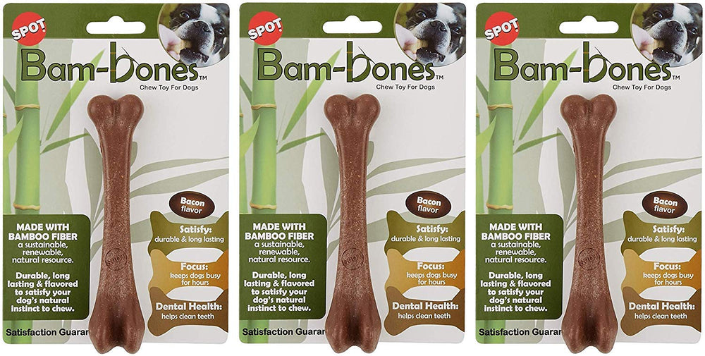 SPOT Bambone Bone, juguete masticable de bambú para perros, entretenimiento seguro.