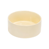 SPUNKYJUNKY tazón cerámico para perros y gatos, 13.5 oz, beige, ideal para comidas diarias.