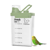 SQUSIMEI contenedor de semillas de aves 3 Qt verde para frescura y orden.