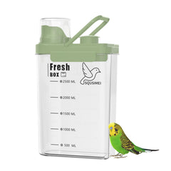 SQUSIMEI contenedor de semillas de aves 3 Qt verde para frescura y orden.