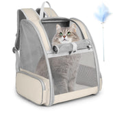 Mochila SSAWcasa ventilada, vista frontal para gatos en viaje cómodo