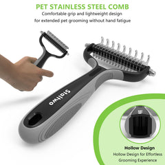 STALTWO cepillo-deshedding reduce la caída y facilita la limpieza del hogar.