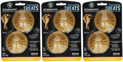 Starmark mordedor mediano de pollo: empaque visible, sabor irresistible para perros.