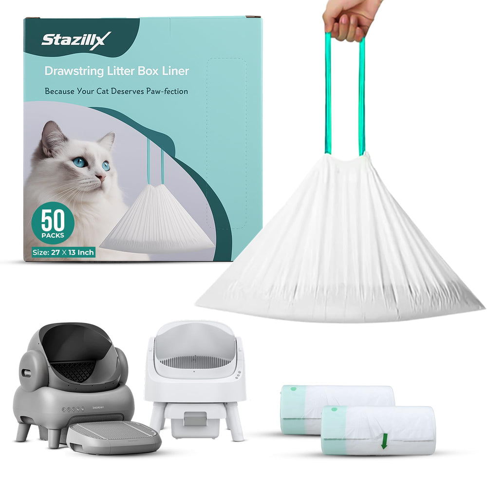 Stazilix fundas para arena para gatos, 50 unidades, 27x13 pulgadas, tamaño perfecto.