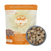 Steve's Real Food trozos crudos de cerdo en empaque 20 oz, opción práctica para mascotas.