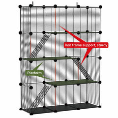 STILLCOVE jaula para gatos: dos puertas frontales facilitan limpieza y alimentación.
