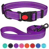 Stpiatue collar reflectante púrpura para visibilidad nocturna