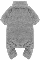 Pijama Stpiatue para perro con cuello alto gris-XXS, ideal para días fríos