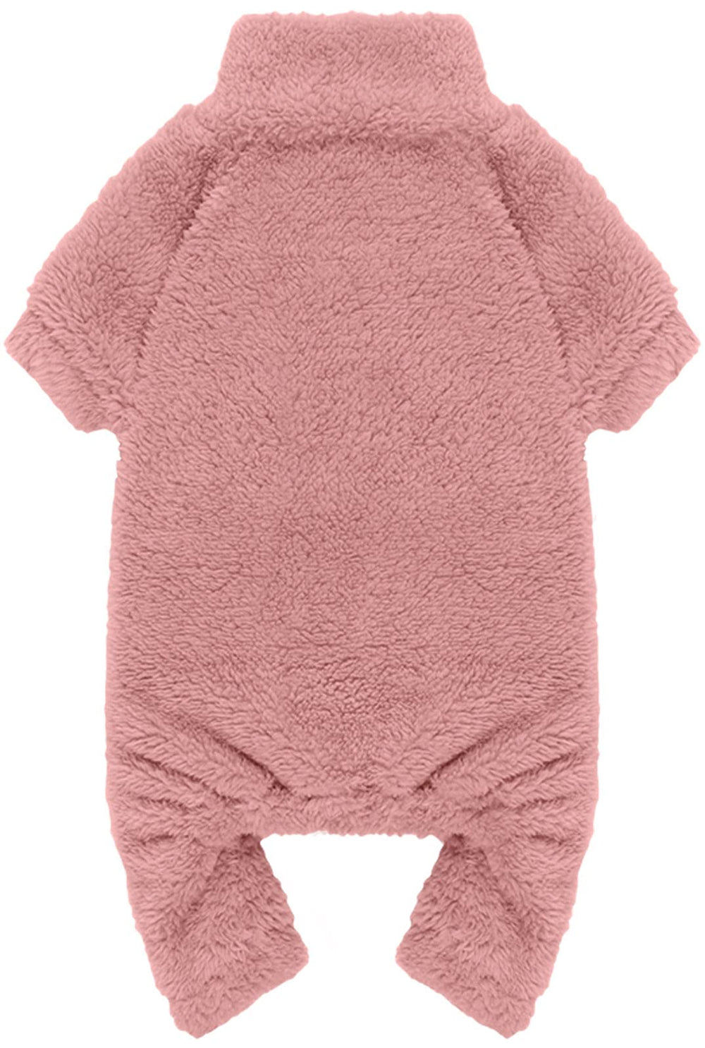 Pijamas de felpa Stpiatue para perro rosa con cuello alto, abrigador y suave.