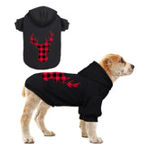 Sudadera Stpiatue para perros con diseño de cuadros y reno, ideal para climas fríos.