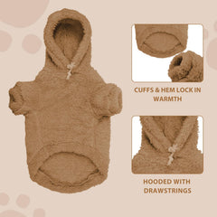 Stpiatue sudadera para perro pequeño, detalle felpa suave al tacto.