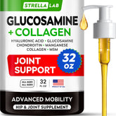 STRELLALAB glucosamina líquida para perros: botella para uso diario y movilidad.