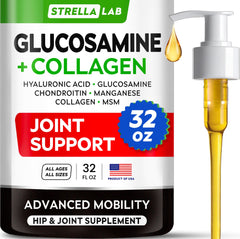 STRELLALAB glucosamina líquida para perros: botella para uso diario y movilidad.