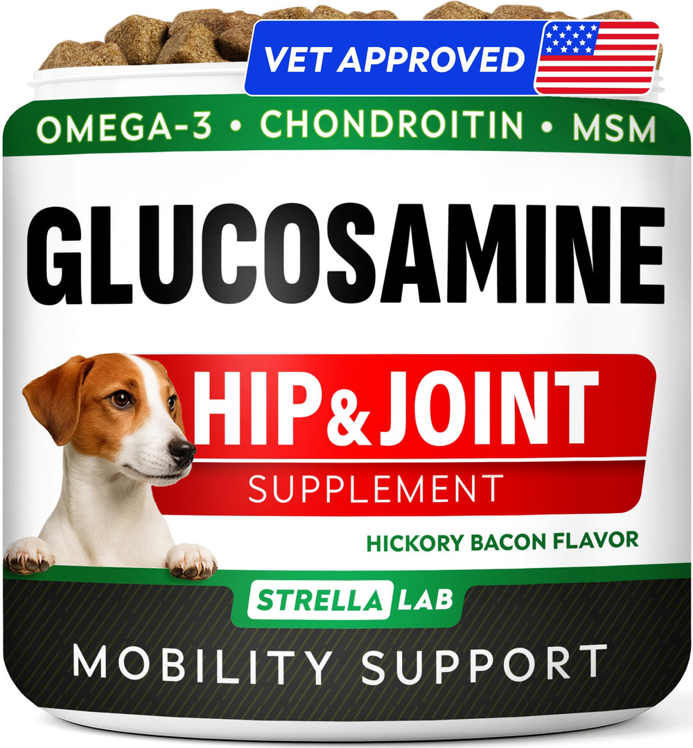 STRELLALAB glucosamina para perros, masticables que apoyan la movilidad diaria