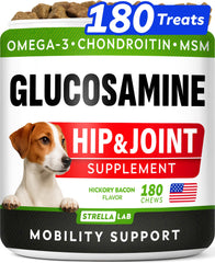 STRELLALAB Glucosamina para perros, empaque del producto para movilidad y cuidado articular.