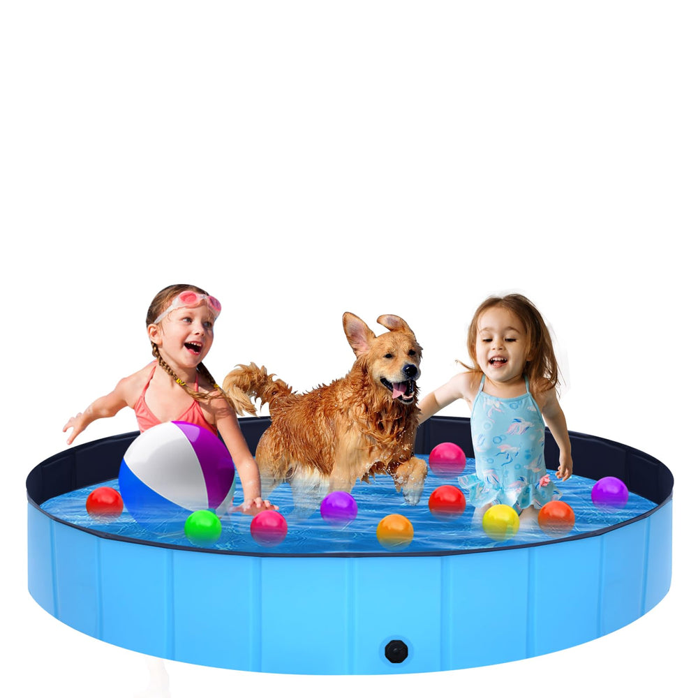 STUDESK piscina para perros, plegable 63x12, fácil de guardar y transportar.
