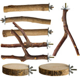 StyEdEk perchas de madera natural ocho unidades para aves trepadoras
