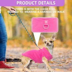 Sueter-perro-fleece-vest anillo-en-d, facilita enganchar la correa.