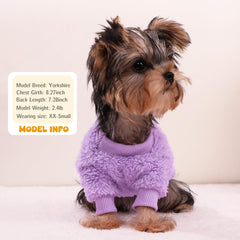 Suéter para perro pequeño tejido polar suave para uso diario.