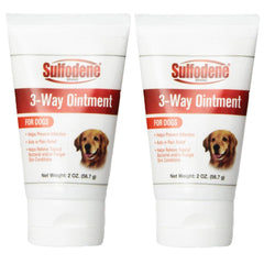 Sulfodene tres vías ungüento para perros: dos envases de 4 oz para piel sensible.