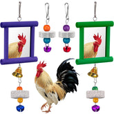 Sumind espejo colgante para aves facilita exploración y entretenimiento en el gallinero