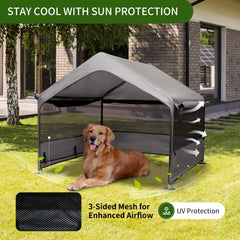 SUMMERTRAIL-toldo-sombra-perro-exterior ofrece sombra fresca al aire libre.