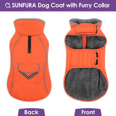 SUNFURA capa para perro vista trasera con tiras reflectantes para mayor visibilidad