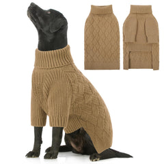 SUNFURA sudadera con cuello alto para perros, abriga en paseos fríos.