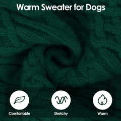 SUNFURA sudadera para perro Navidad textura cable: tacto suave y cómodo para reuniones
