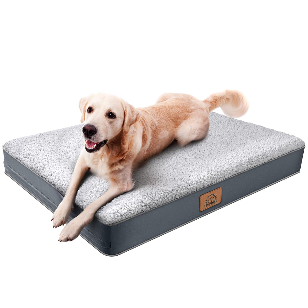 Sunheir cama extragrande impermeable con superficie sherpa, confort superior.