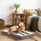 Sunheir cama XXL para perro con superficie de peluche sherpa, descanso suave.