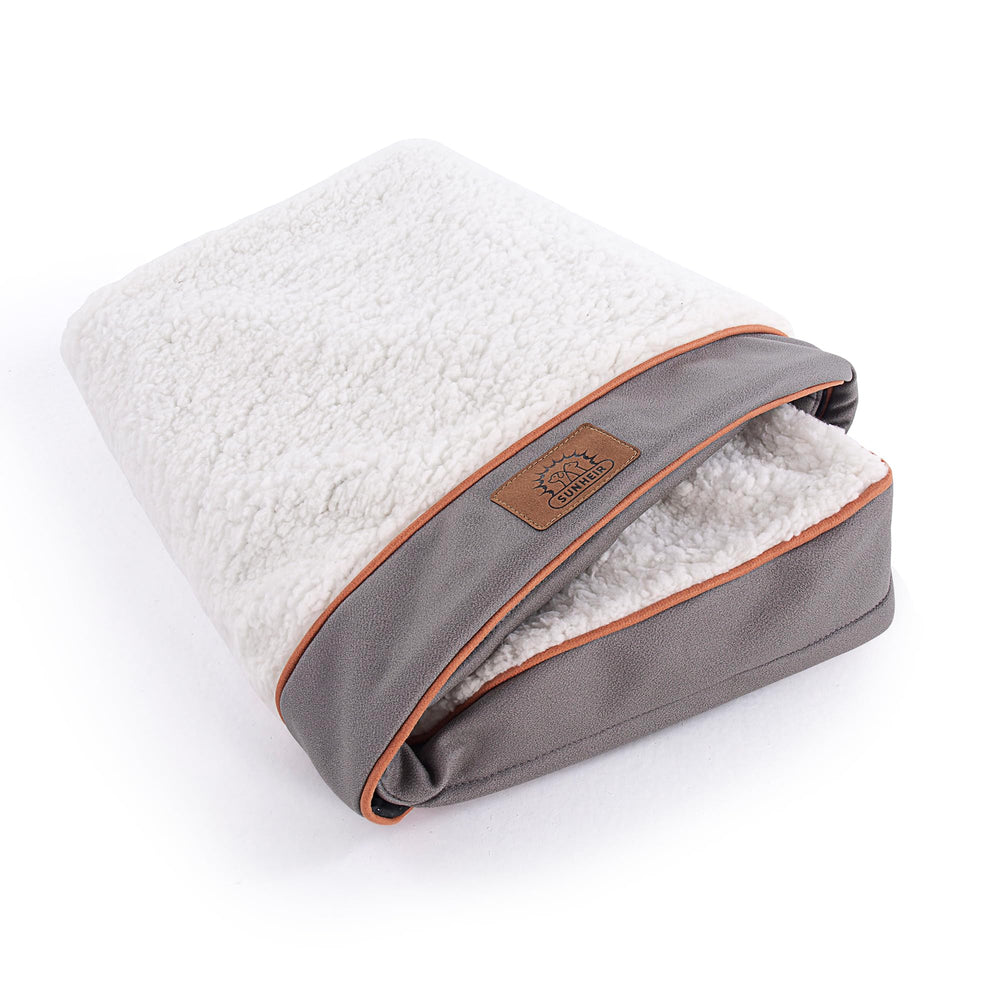 Sunheir funda para cama de perro con peluche suave para comodidad de la mascota.