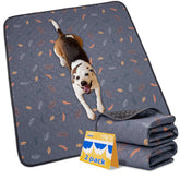 Sunheir almohadilla lavable para perro, gris con hojas, ideal para entrenamiento diario
