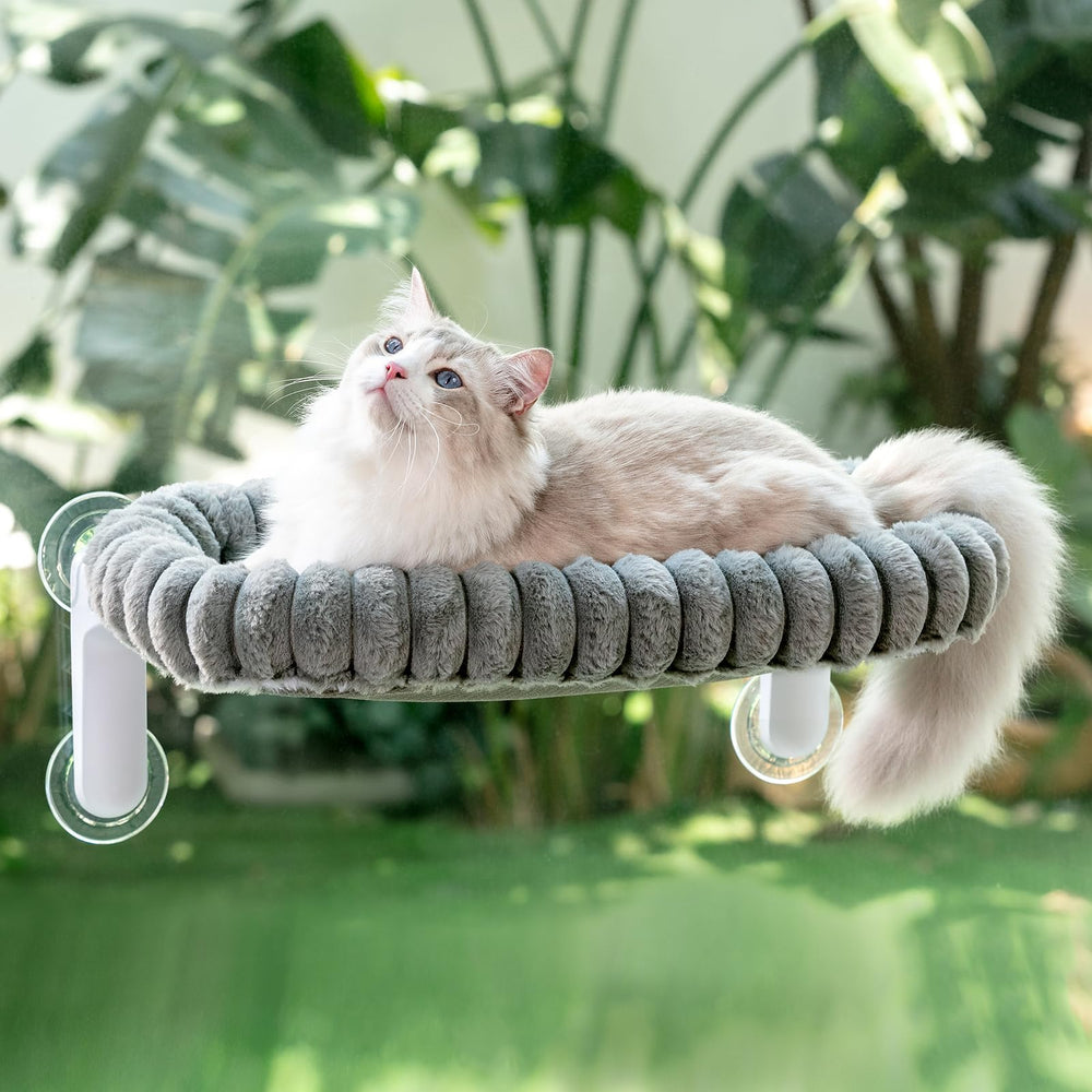 Sunhoo cama ventana gato acolchada ofrece soporte cómodo y vista panorámica para el felino