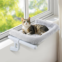 Sunhoo Gato Hamaca Ventana - montaje visible para descanso cómodo y seguro.