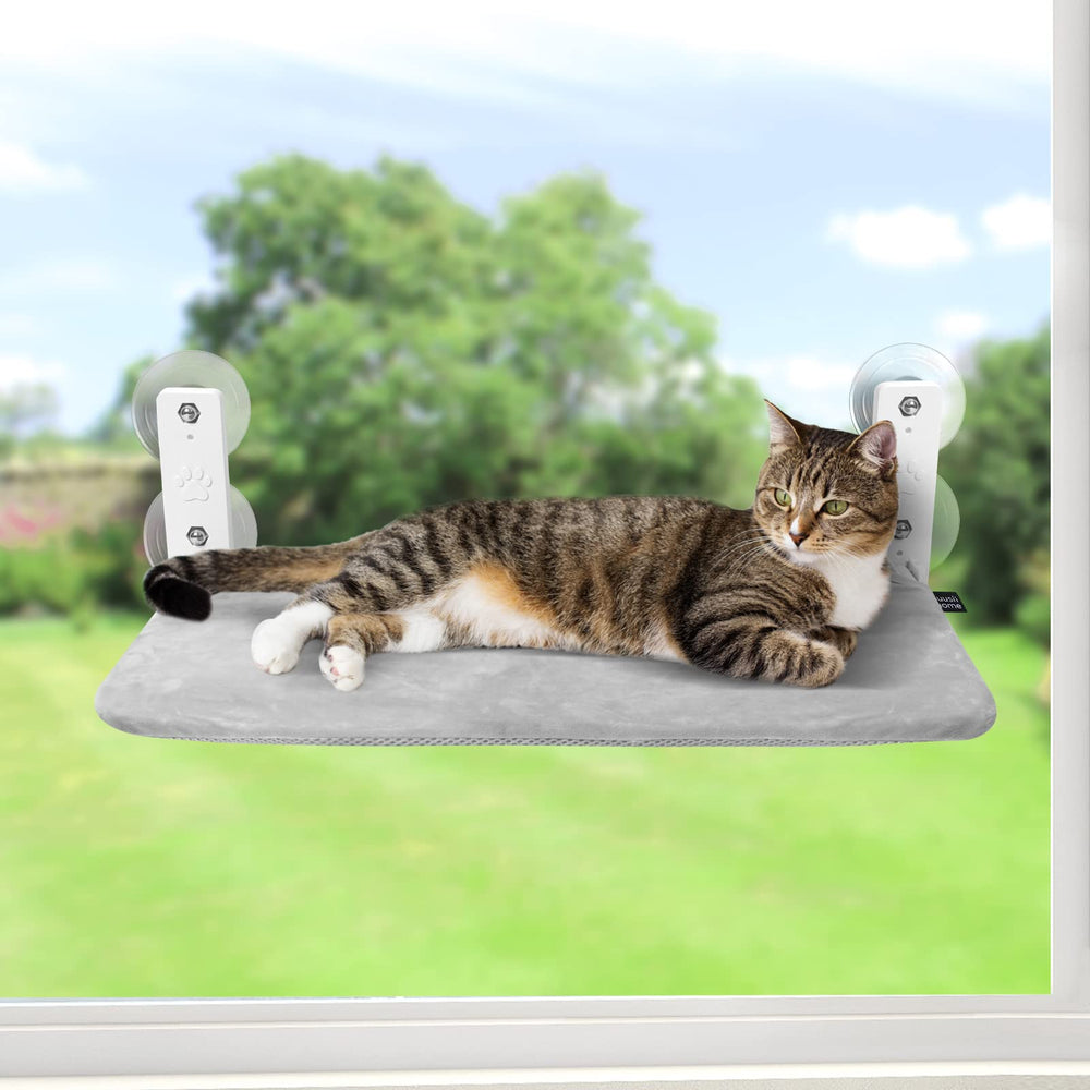 Sunhoo hamaca de ventana para gatos con sujeción sin cables para libertad de movimiento