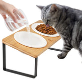 Sunhoo platillos elevados para gatos y cerámicos, base estable para comidas ordenadas