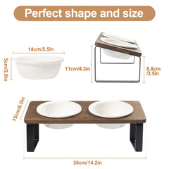 Sunhoo soporte de madera estable para tazones y menos vuelcos.
