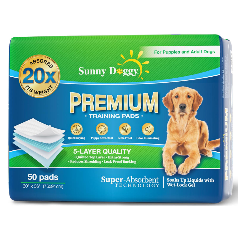 Sunny Doggy tapetes de entrenamiento 30x36 para perros grandes, cobertura amplia para entrenamiento
