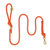 Sunraymascota correa 5 ft anaranjado con mango antideslizante para paseos más confortables.