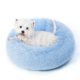SunStyle Home cama donut 20 pulgadas azul claro, refugio cómodo para mascotas.