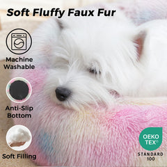 Cama de felpa duradera SunStyle Home con diseño donut