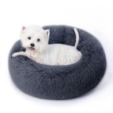 Cama SunStyle Home para perro, redonda y de peluche, ofrece confort suave para descansar