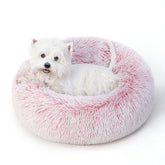 SunStyle Home cama redonda tranquila rosa, descanso cómodo para mascotas