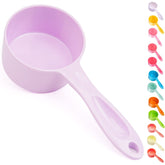 Super Design cuchara medidora 1 taza para mascotas, color morado y precisión.