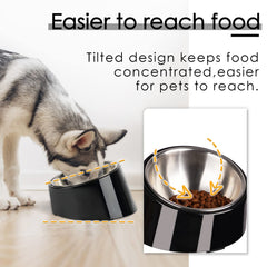 Non-slip stand with bowl by SuperDesign to keep feeding stable.