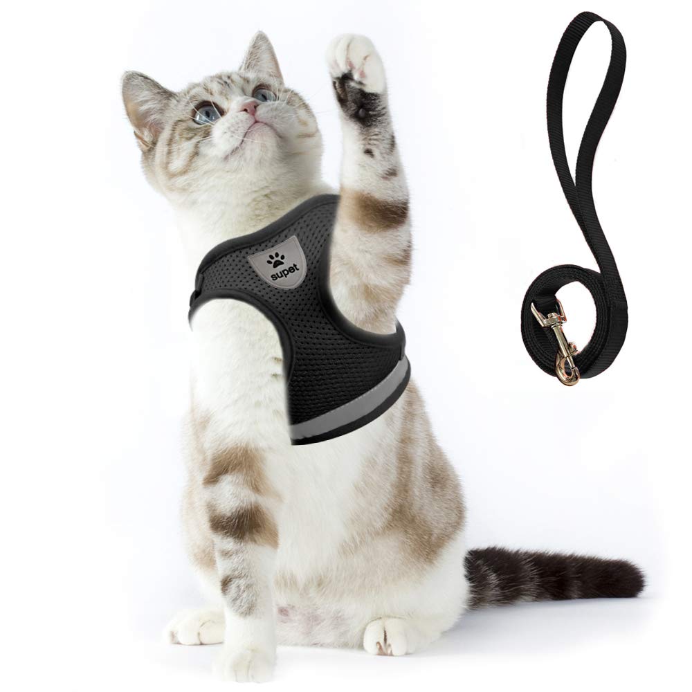 Arnés Supet para gatos con malla suave y ajuste cómodo para paseos.