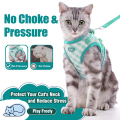 Arnés Supet para gato, diseño ergonómico en malla y distribución del tirón.